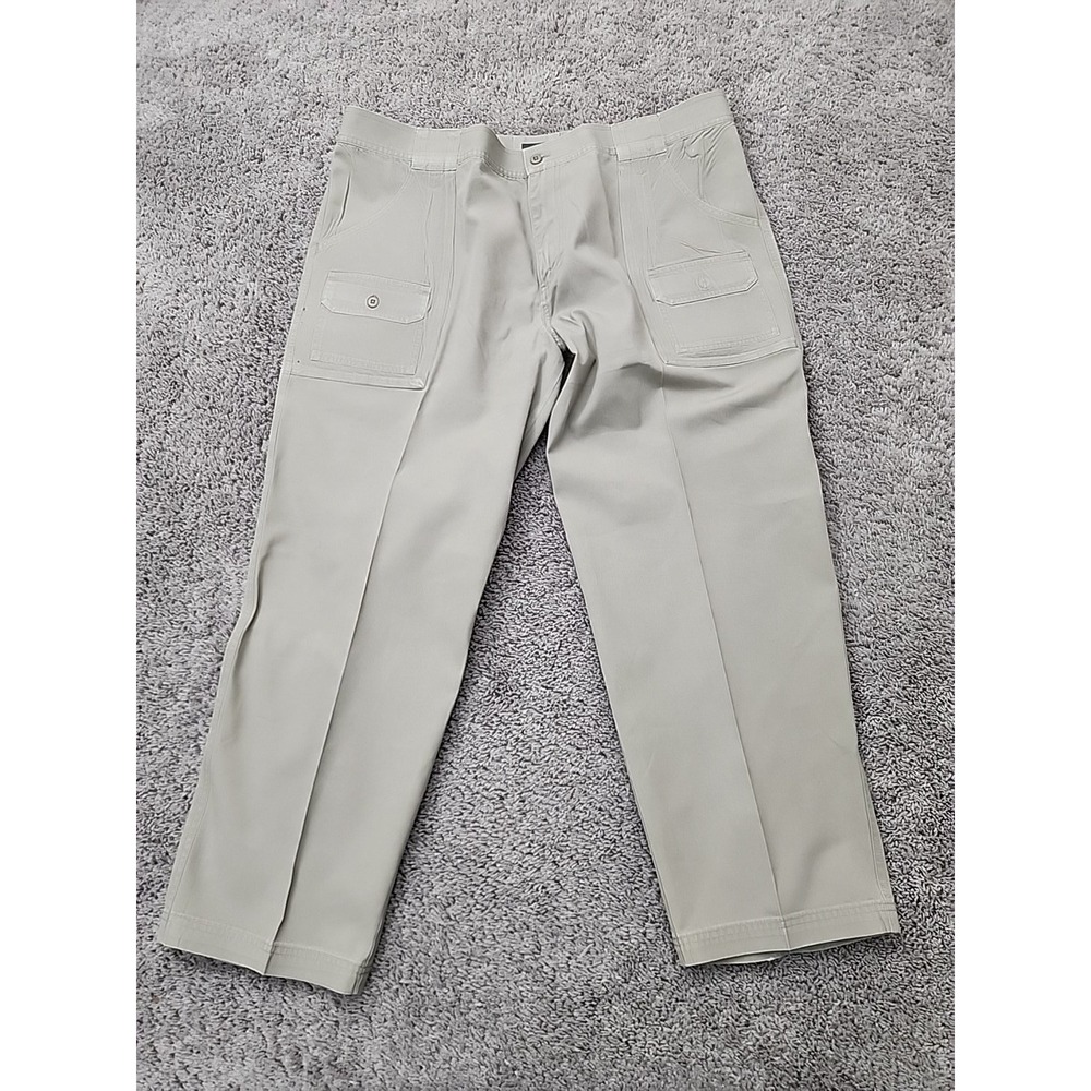 Cabela's Cargo Pants Mens 42x30 Khaki Straight Leg Utility Workwear Outdoor